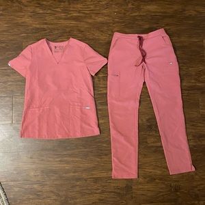 Mauve Pink Figs Scrub Set